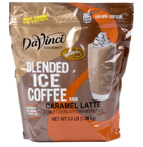 Davinci Jet Blended Ice Caramel Latte Case of 4 x 3lb bags