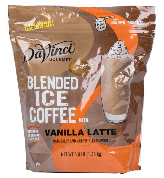 Davinci Jet Blended Ice Vanilla Latte Case of 4 x 3lb bags