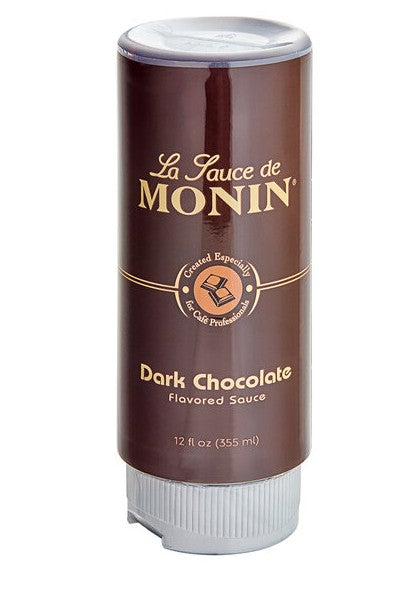 Monin Dark Chocolate Flavoring Sauce 12 fl. oz. - 6/Case