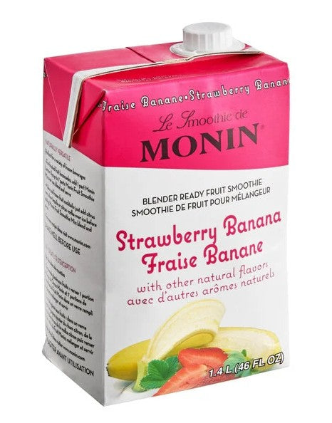 Monin Fruit Smoothies - Strawberry Banana 46oz